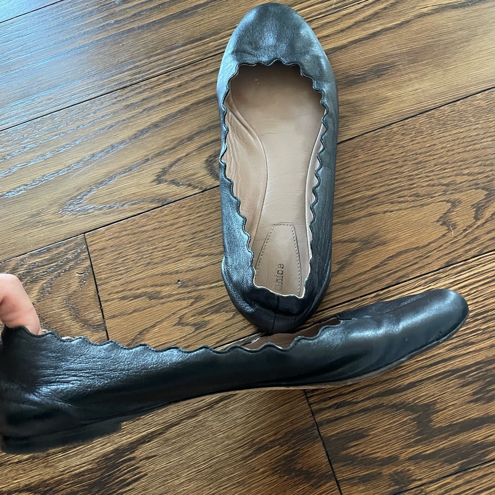 Chloe flat scalloped shoes